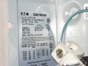 Voltec Installation - Meter label