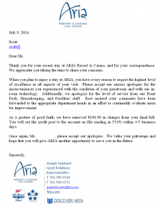 ARIA Apology Letter