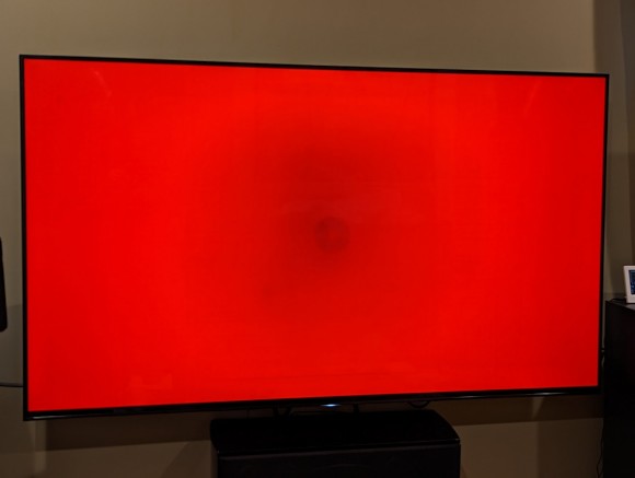 Sony XBR-55A1E Showing OLED Burn-In on the Red Channel
