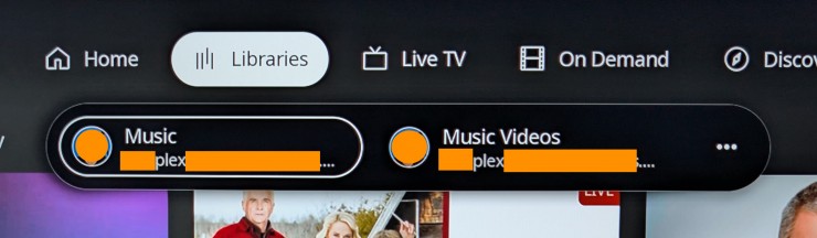 The library selection menu.  Imagine if there were 10 libraries here.  I pared it down to the two I use most to cut down on button presses.